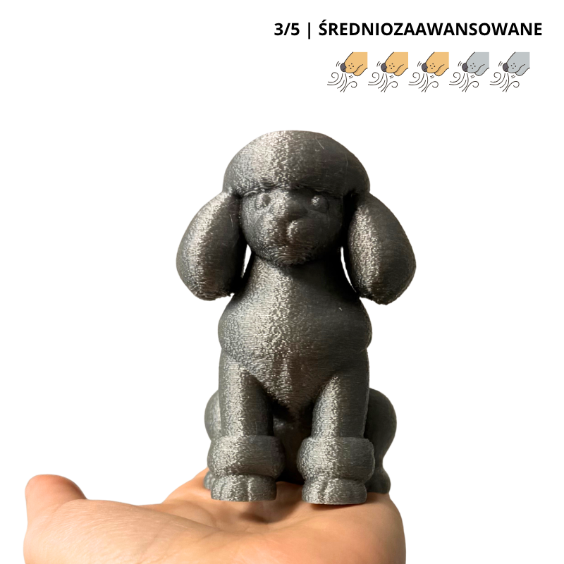 Puszka do noseworku w kształcie pudla