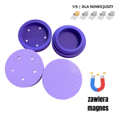 Zestaw 6 sztuk okrągłych puszek do noseworku 5 cm z silnym magnesem